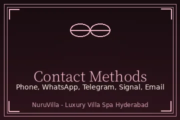 NuruVilla spa coordinator with multiple contact channels - phone, WhatsApp, Telegram, Signal and email