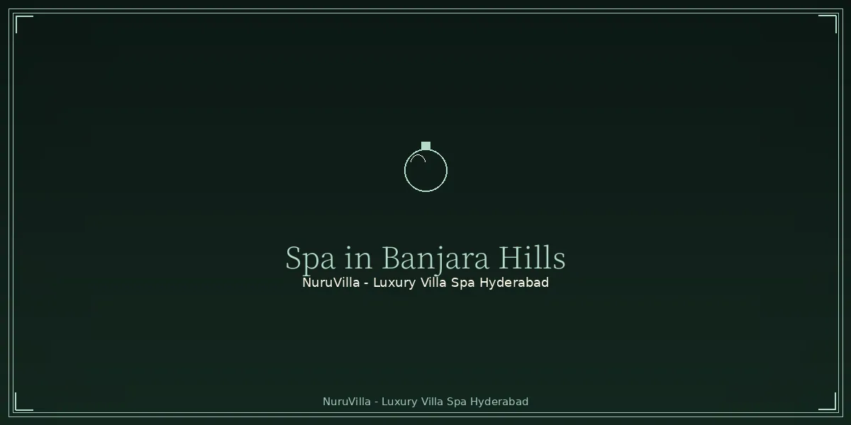 Private villa spa in Banjara Hills, Hyderabad - NuruVilla Banjara Hills villa spa interior with warm amber lighting