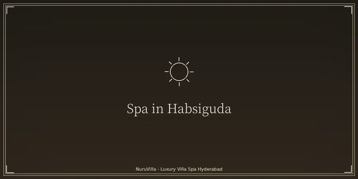 Private villa spa in Habsiguda, Hyderabad - NuruVilla Habsiguda villa spa interior with warm amber lighting