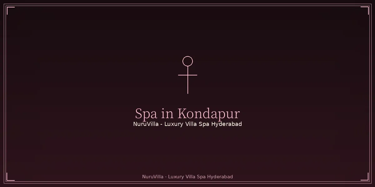 Private villa spa in Kondapur, Hyderabad - NuruVilla Kondapur villa spa interior with warm amber lighting