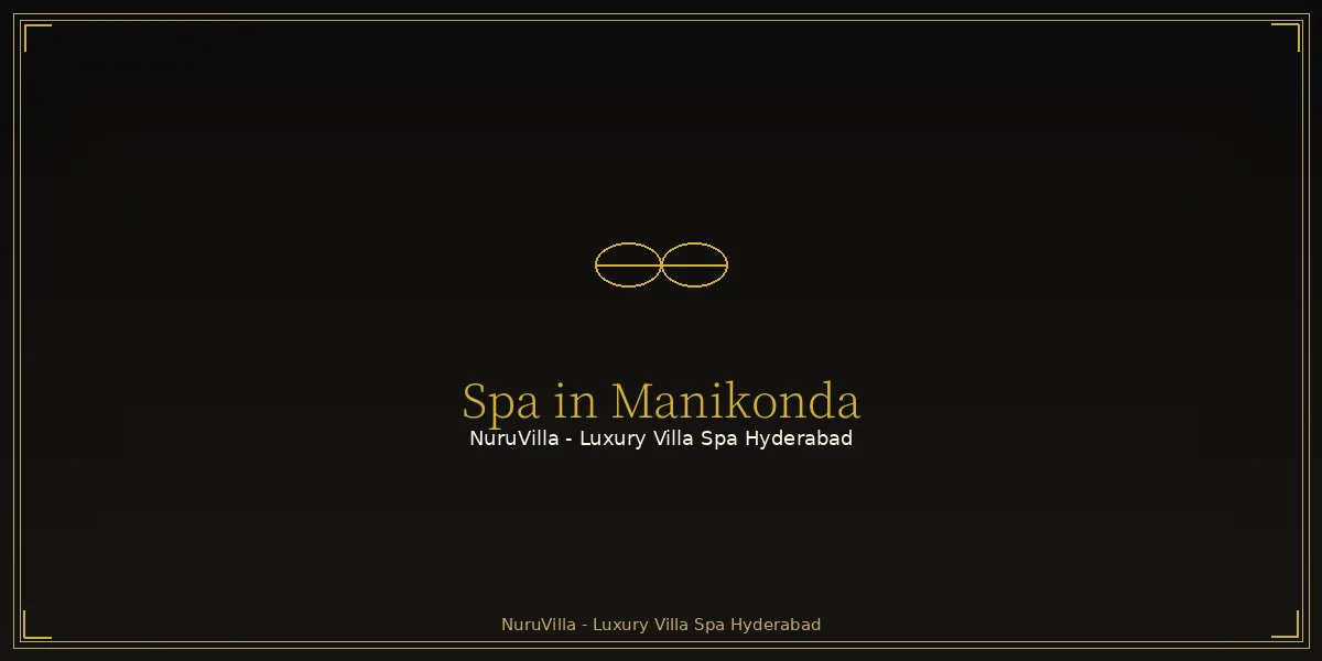 Private villa spa in Manikonda, Hyderabad - NuruVilla Manikonda villa spa interior with warm amber lighting