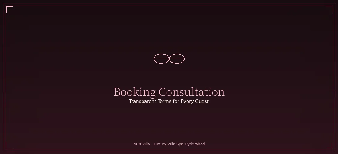 NuruVilla Terms - Villa Spa Booking and Service Terms NuruVilla villa spa booking consultation in Hyderabad with spa coordinator and premium oils on table