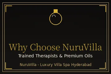 Trained female therapist preparing premium aromatherapy oils at NuruVilla villa spa in Hyderabad, Hyderabad